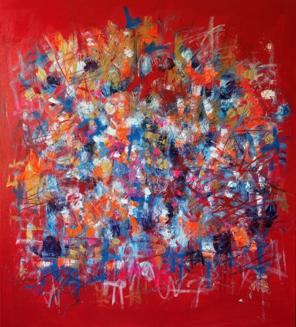 Srdce búrky, 100x90, 2026 Srdce búrky, 100x90, 2026