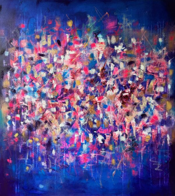 Hviezdny prach, 100x90, 2026 Hviezdny prach, 100x90, 2026